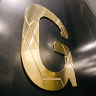 Office signs, cut vinyl on walls