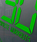 Green vinyl lettering